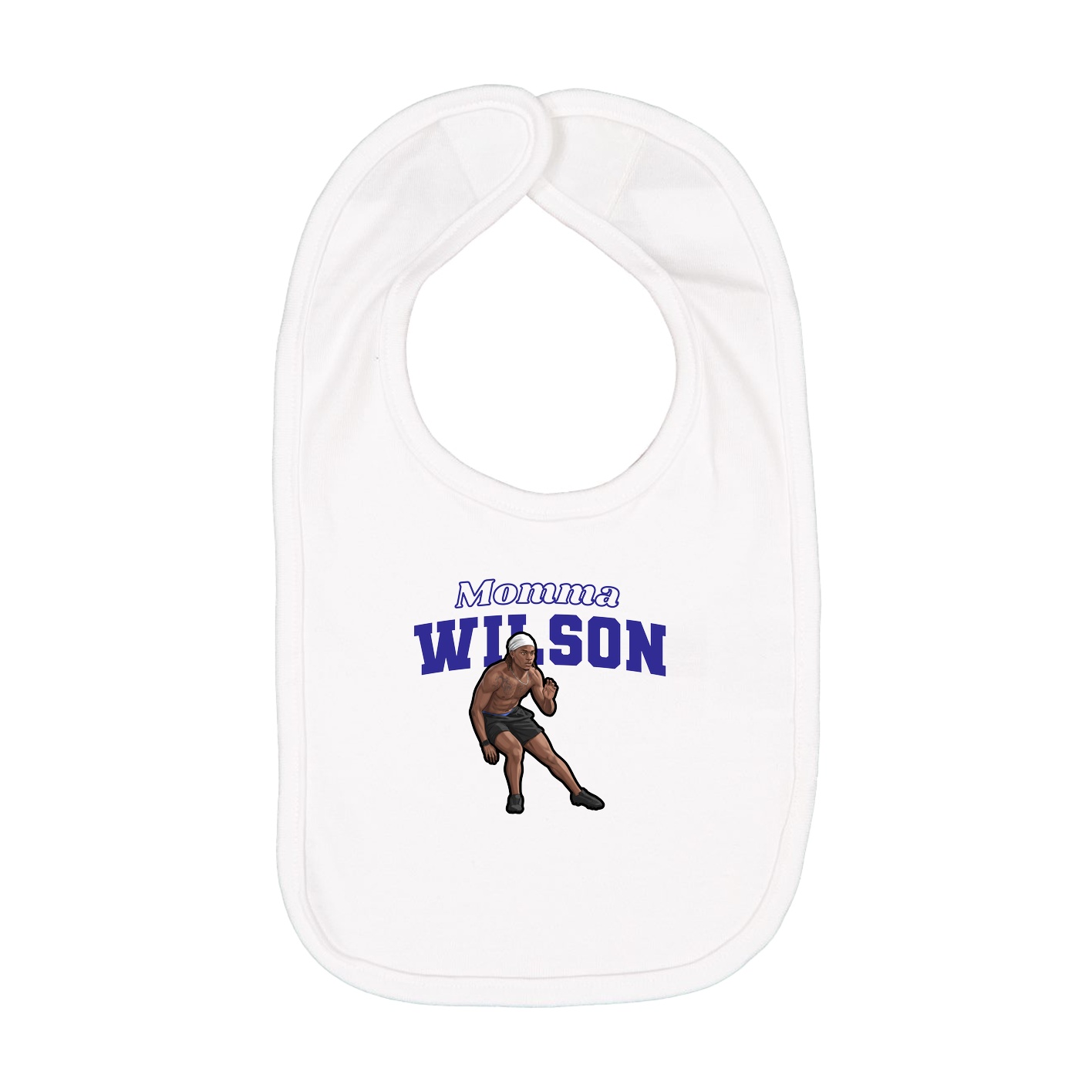Infant Bib — Mothers Day Block in White