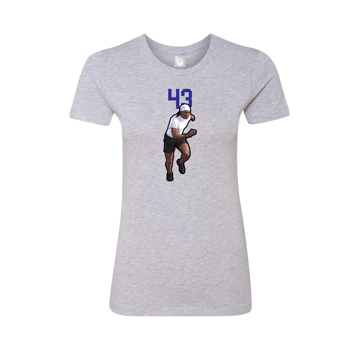 Womens Tee — Number Top in Grey