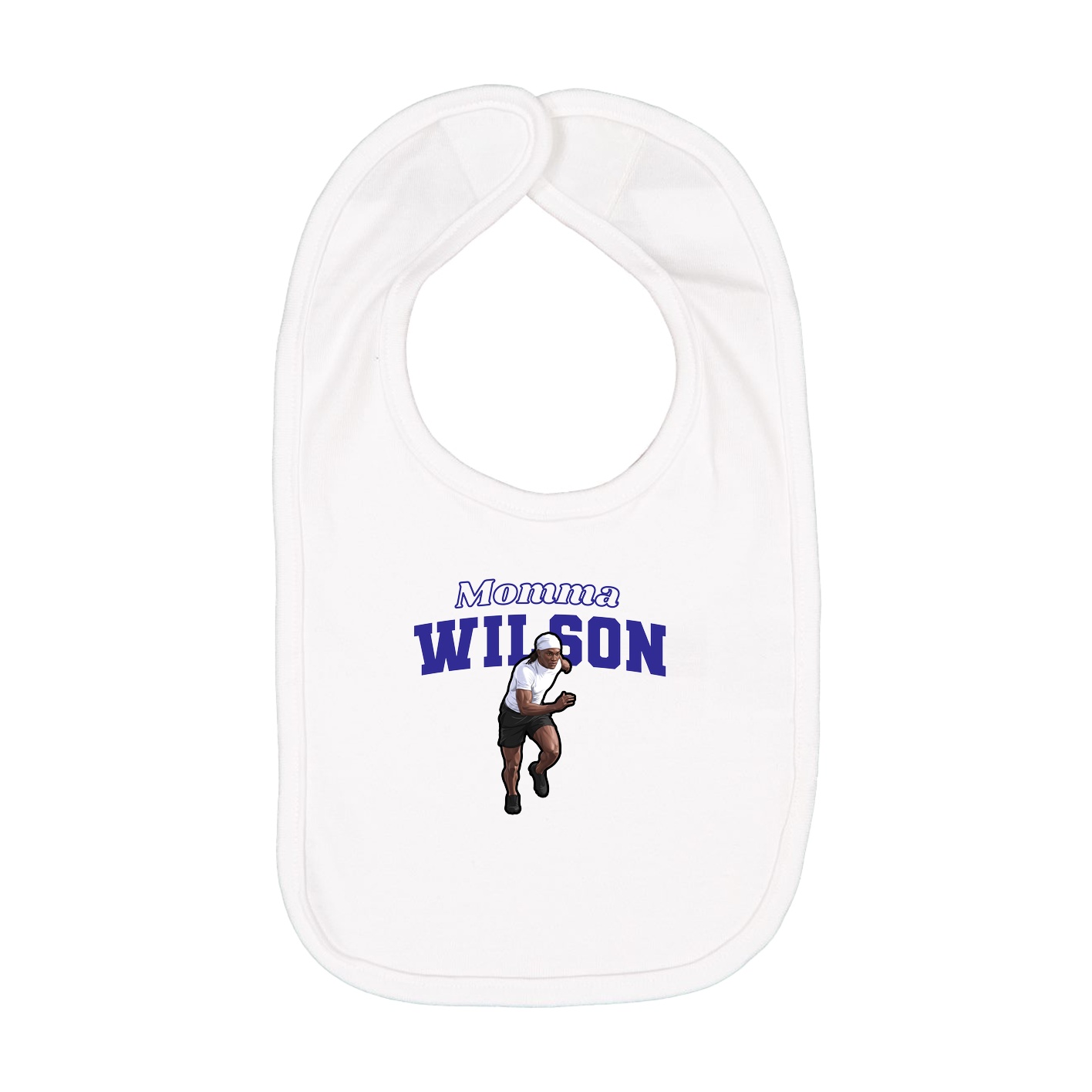 Infant Bib — Mothers Day Block in White