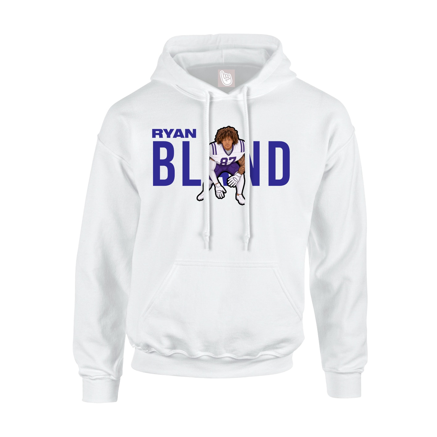 Youth Hoodie — Player Name in White