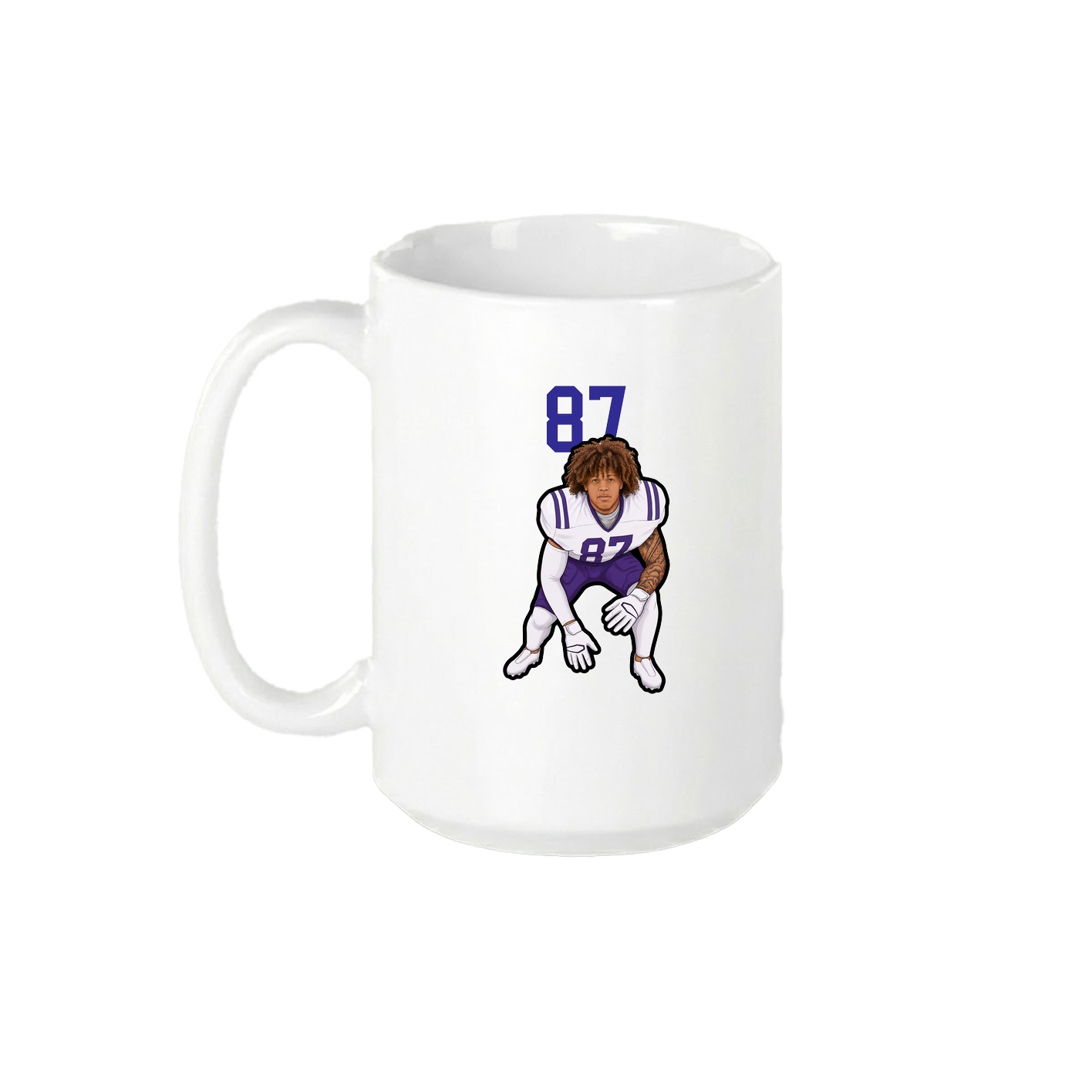 15oz Coffee Mug — Number Top in White