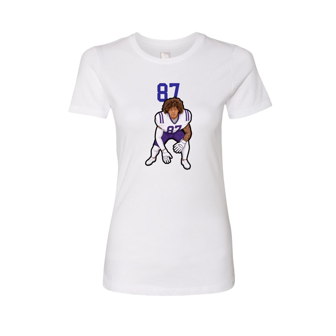 Fitted Women's Tee — Number Top in White