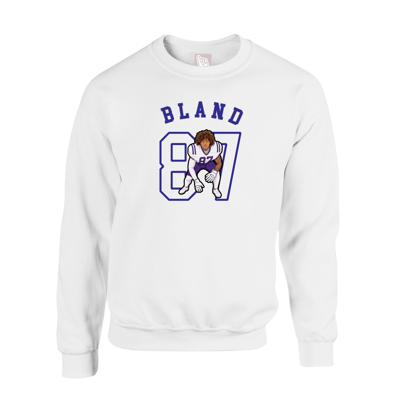 Fleece Crew — Shirsey Arch in White