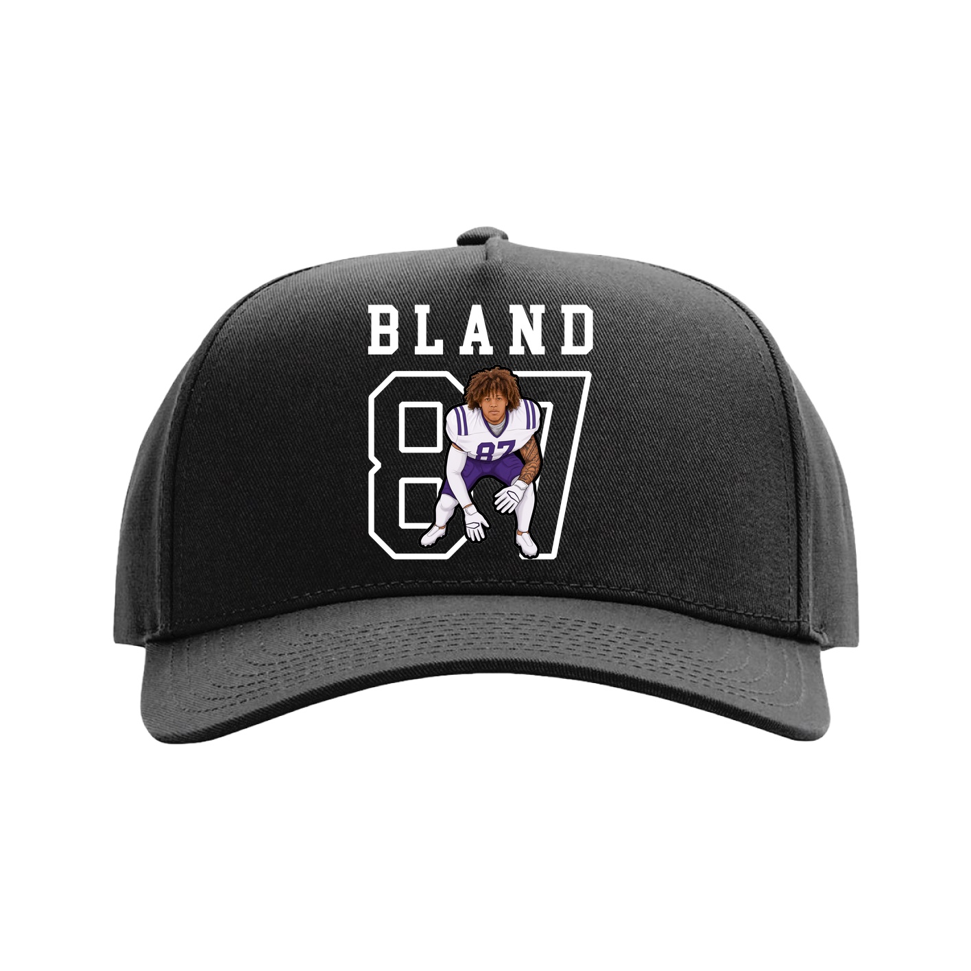 Full Fabric Five-Panel Champ Cap — Shirsey in Black