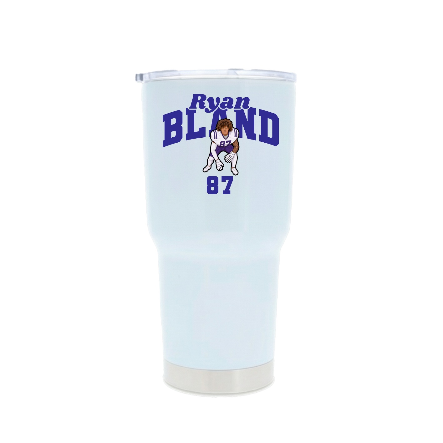 30oz Stainless Steel Tumbler — Signature Arch in White