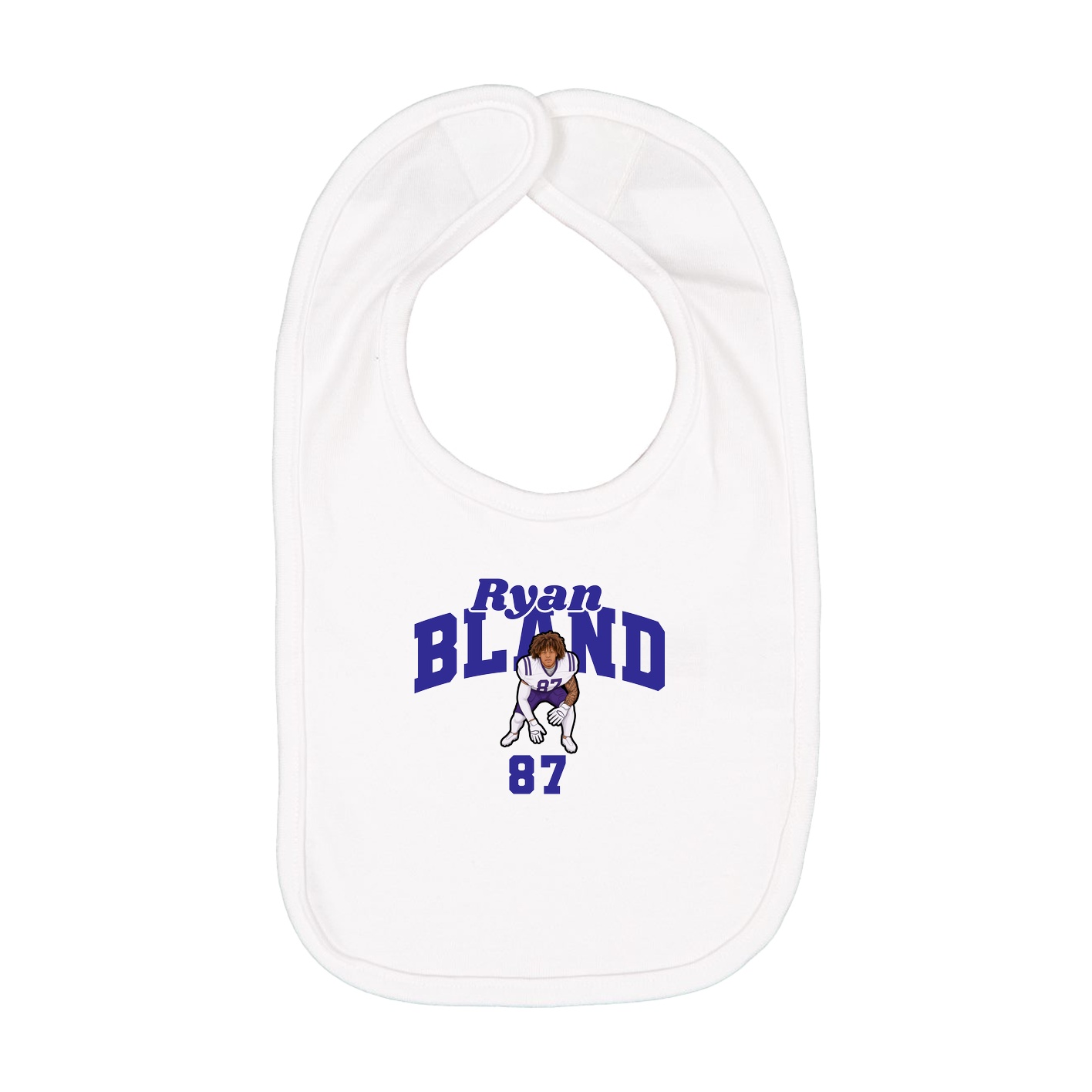 Infant Bib — Signature Arch in White