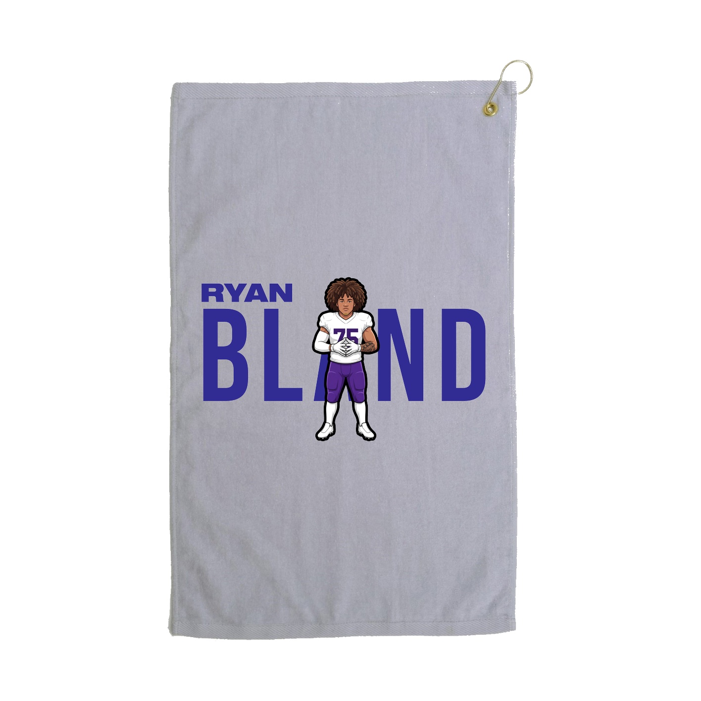 Golf Towel — Player Name in Grey