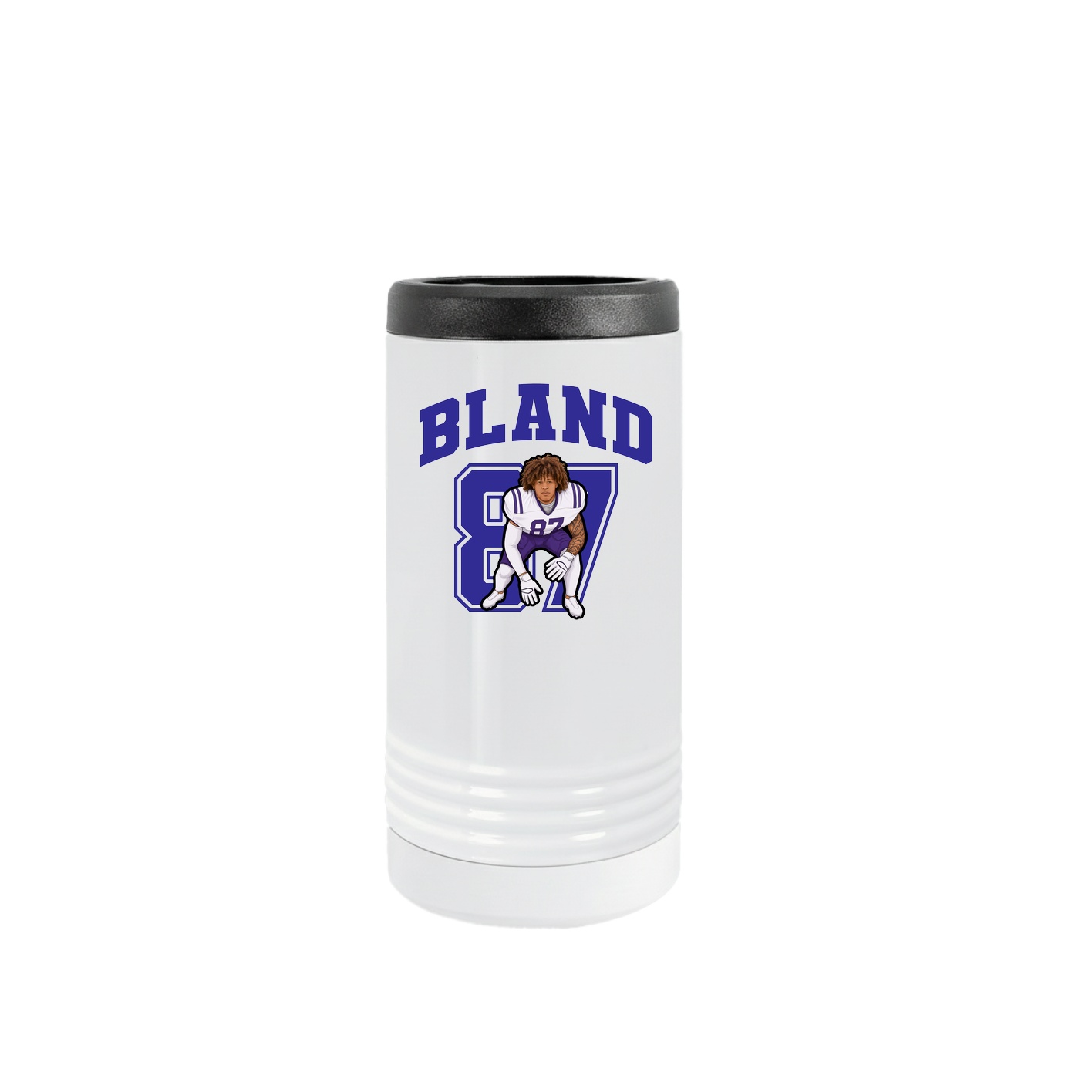Slim Beverage Holder — Number in White