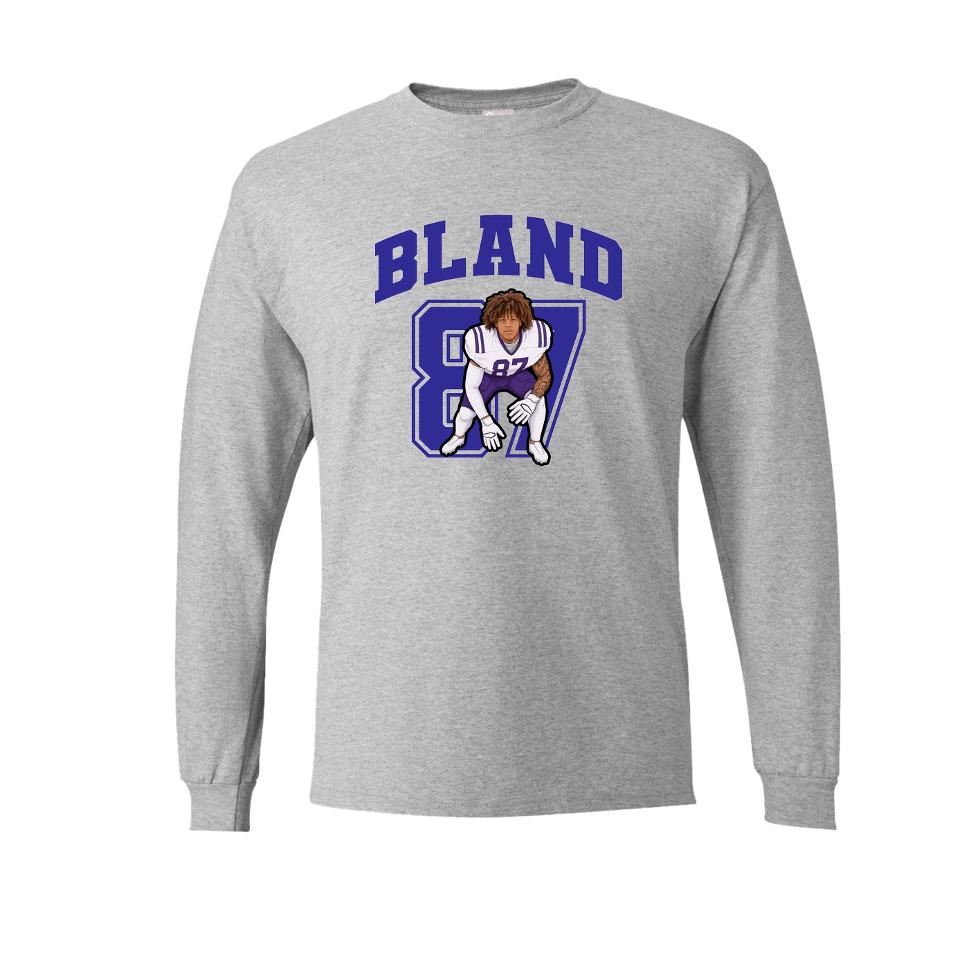 Long Sleeve Tee — Number in Grey