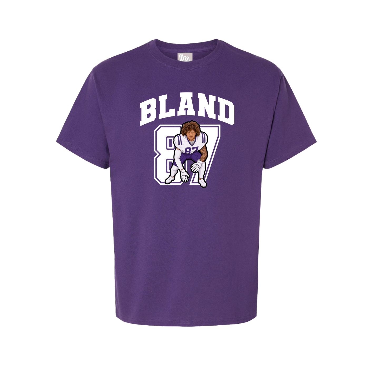 Youth Tee — Number in Purple