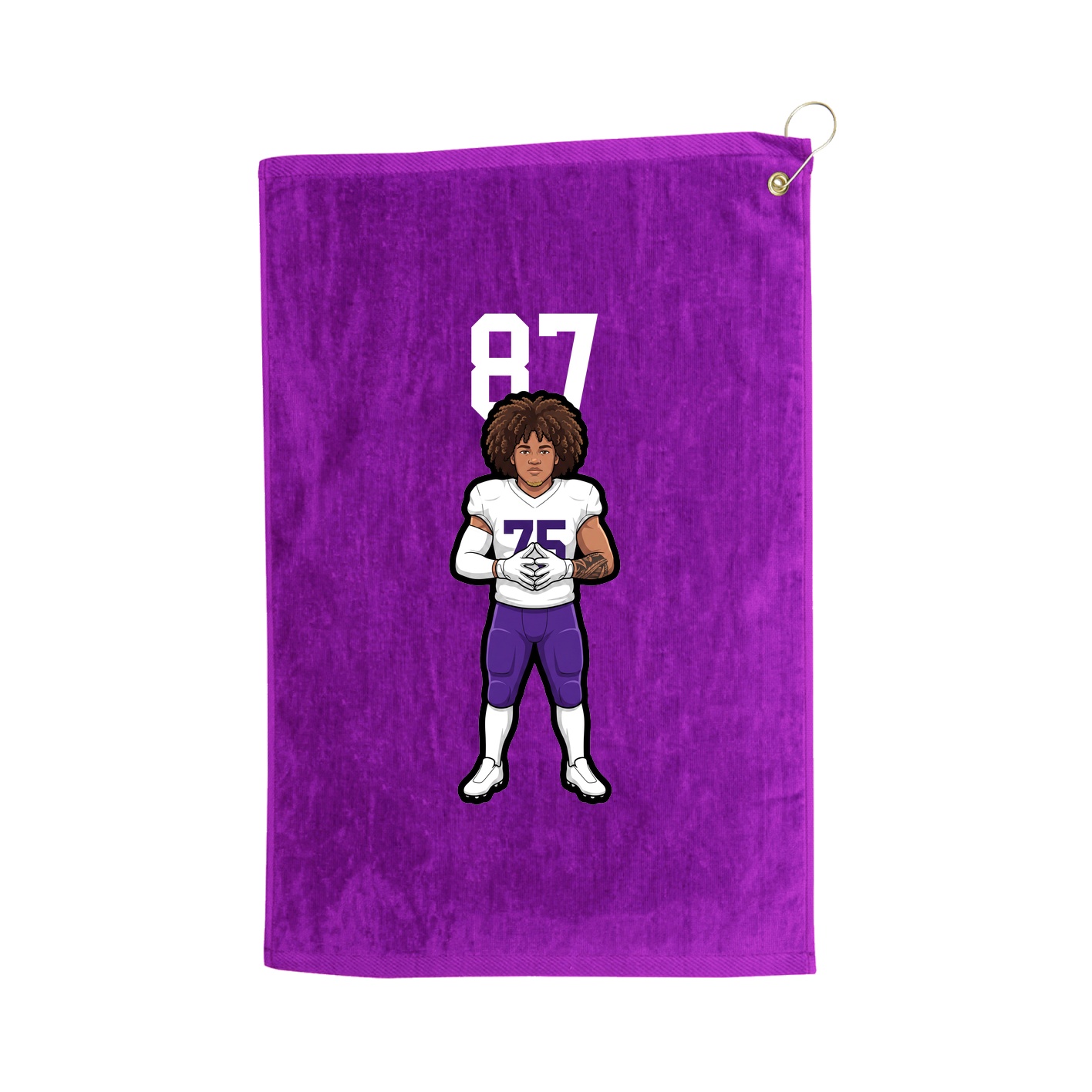Golf Towel — Number Top in Purple