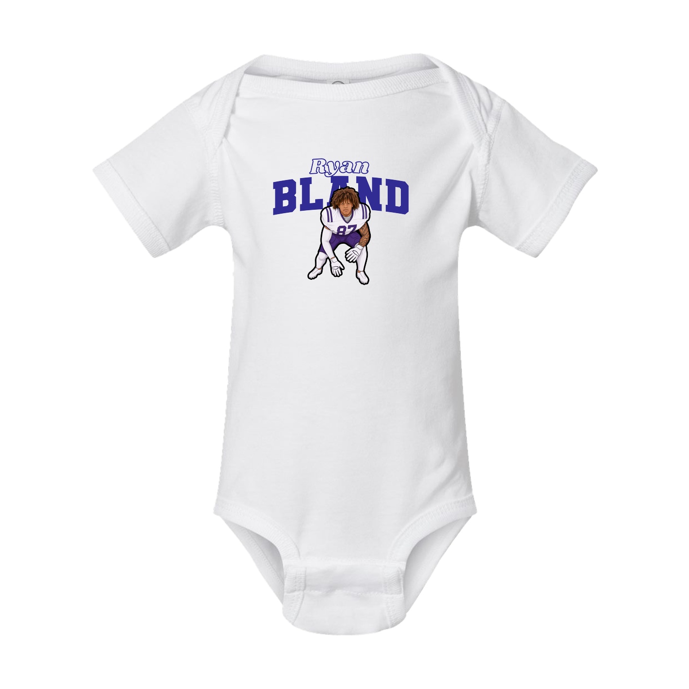 Baby Onesie — Name Arch in White