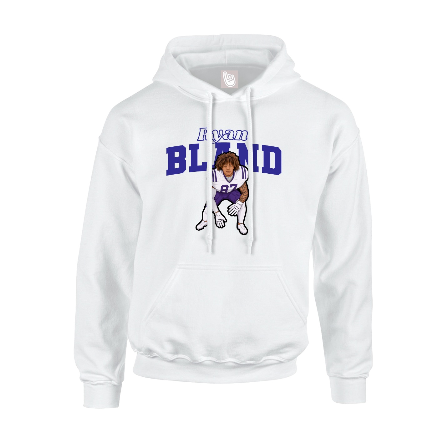 Hoodie — Name Arch in White