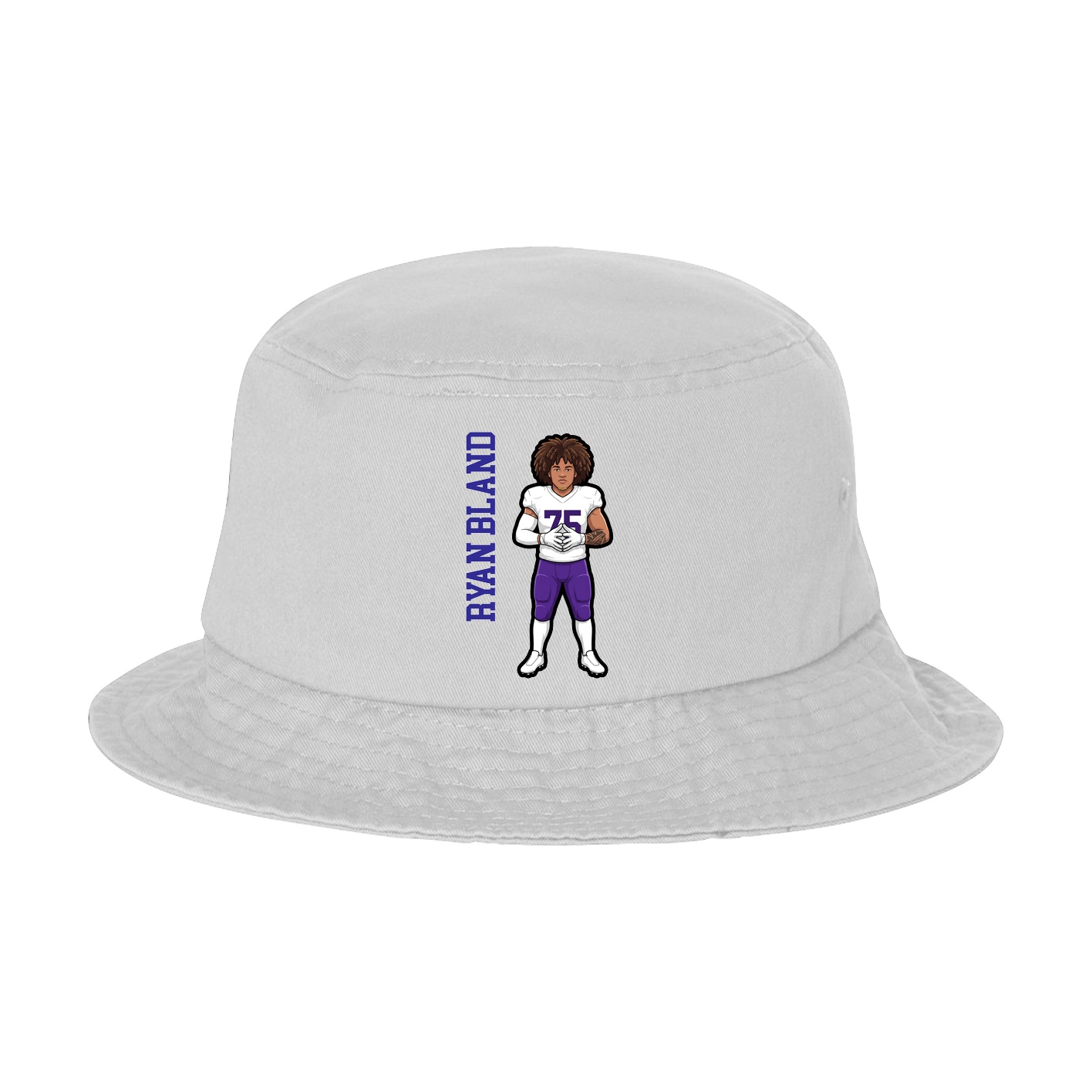 Bucket Cap — Name Vertical in White