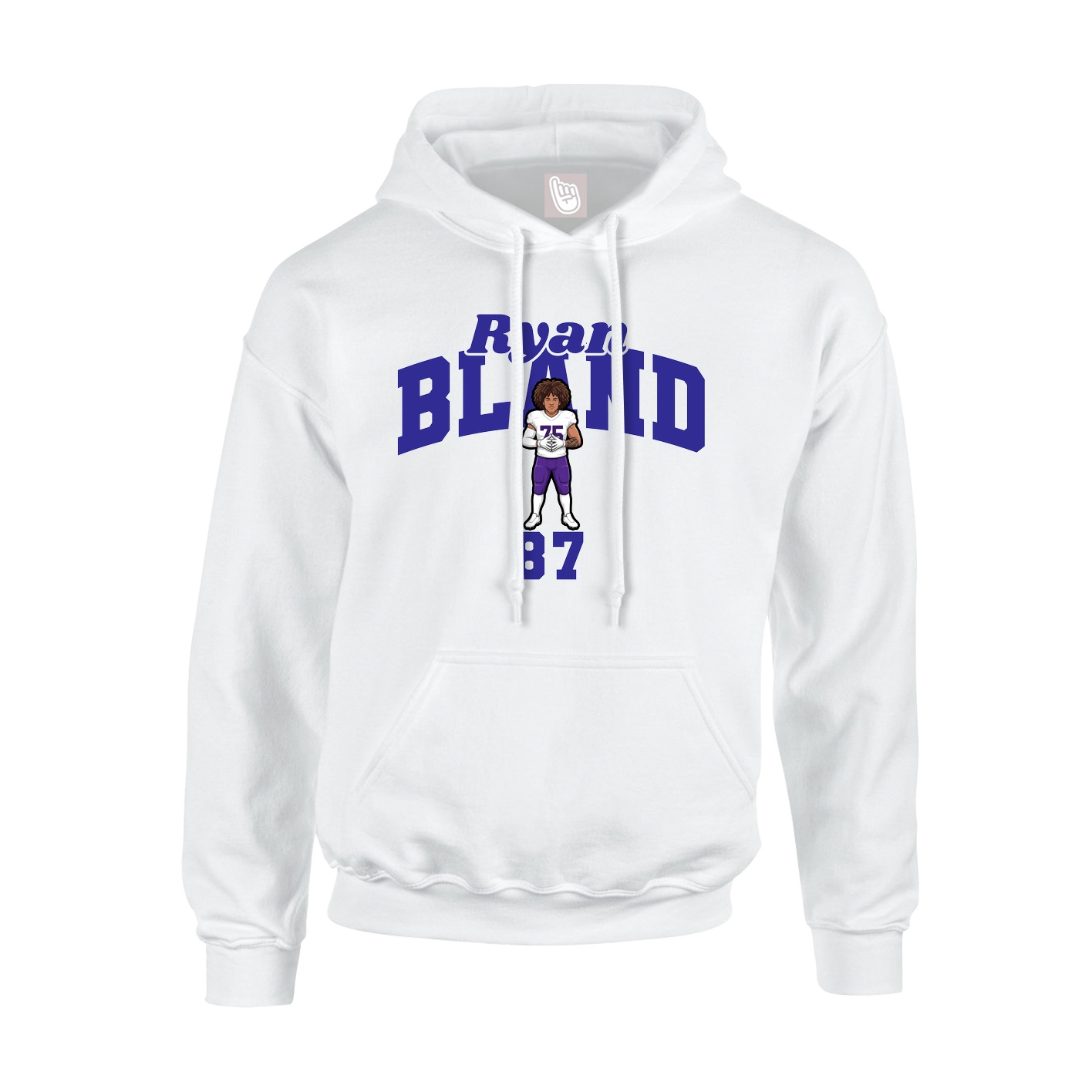 Hoodie — Signature Arch in White