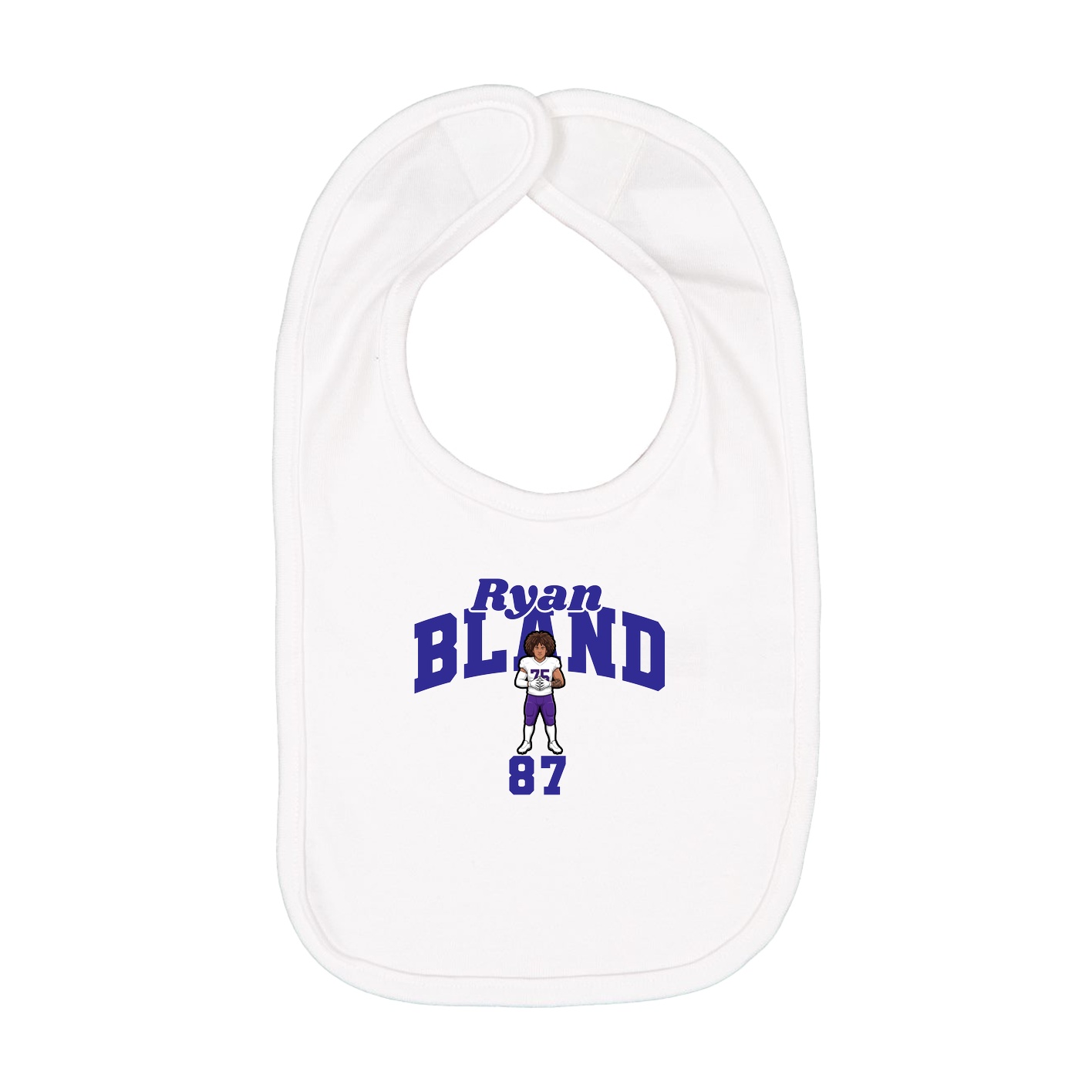 Infant Bib — Signature Arch in White
