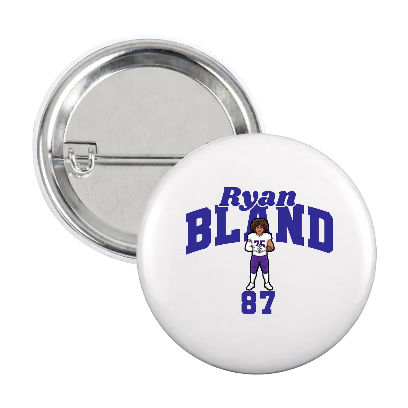 Game Day Button — Signature Arch in White