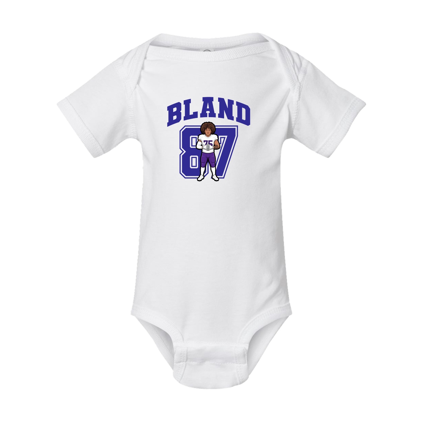 Baby Onesie — Number in White