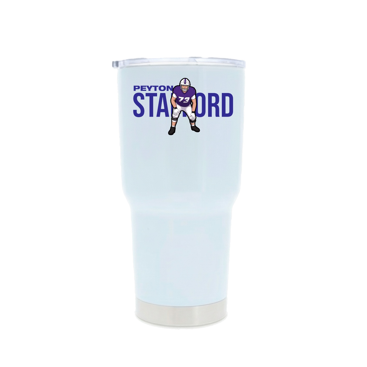 30oz Stainless Steel Tumbler — Player Name in White