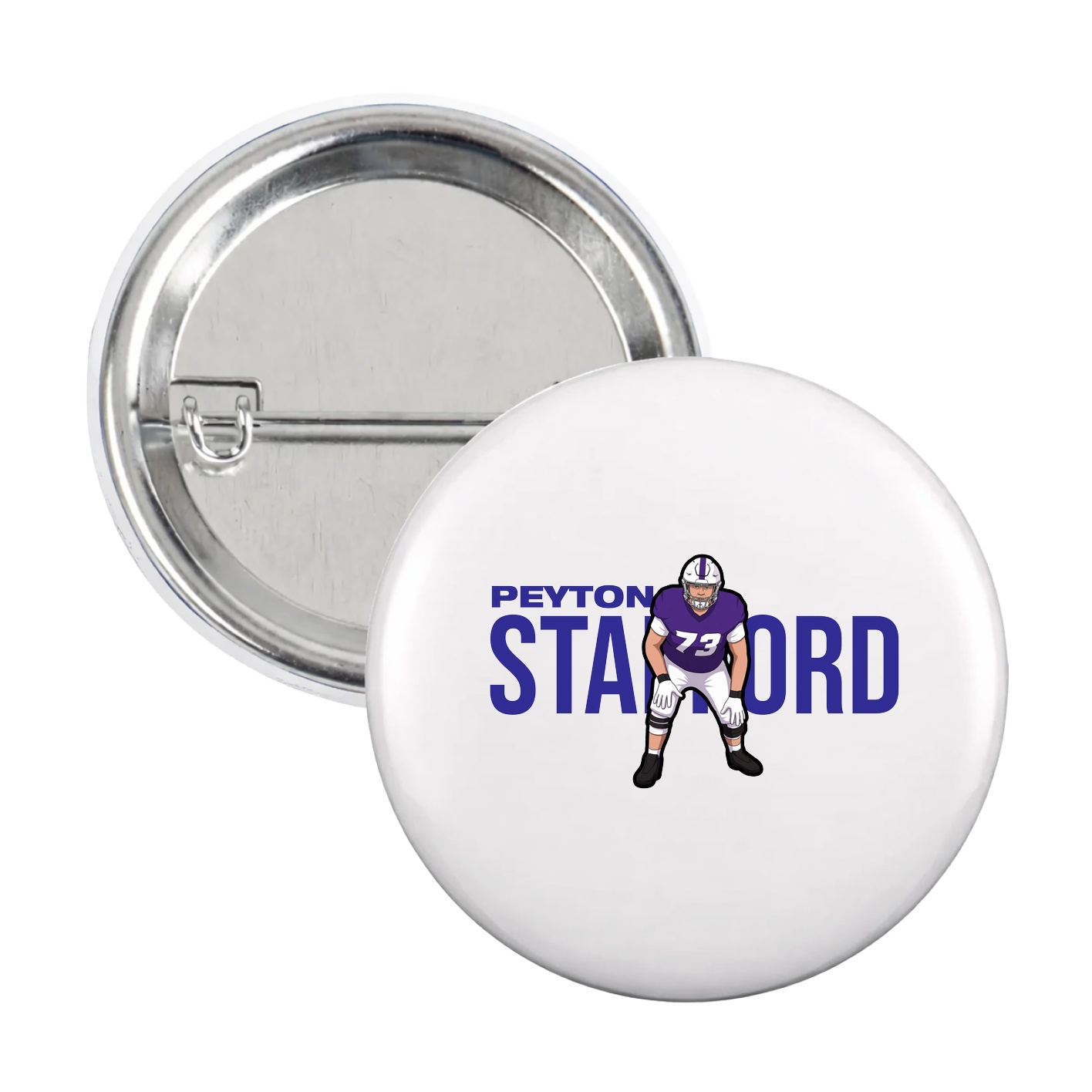 Game Day Button — Player Name in White