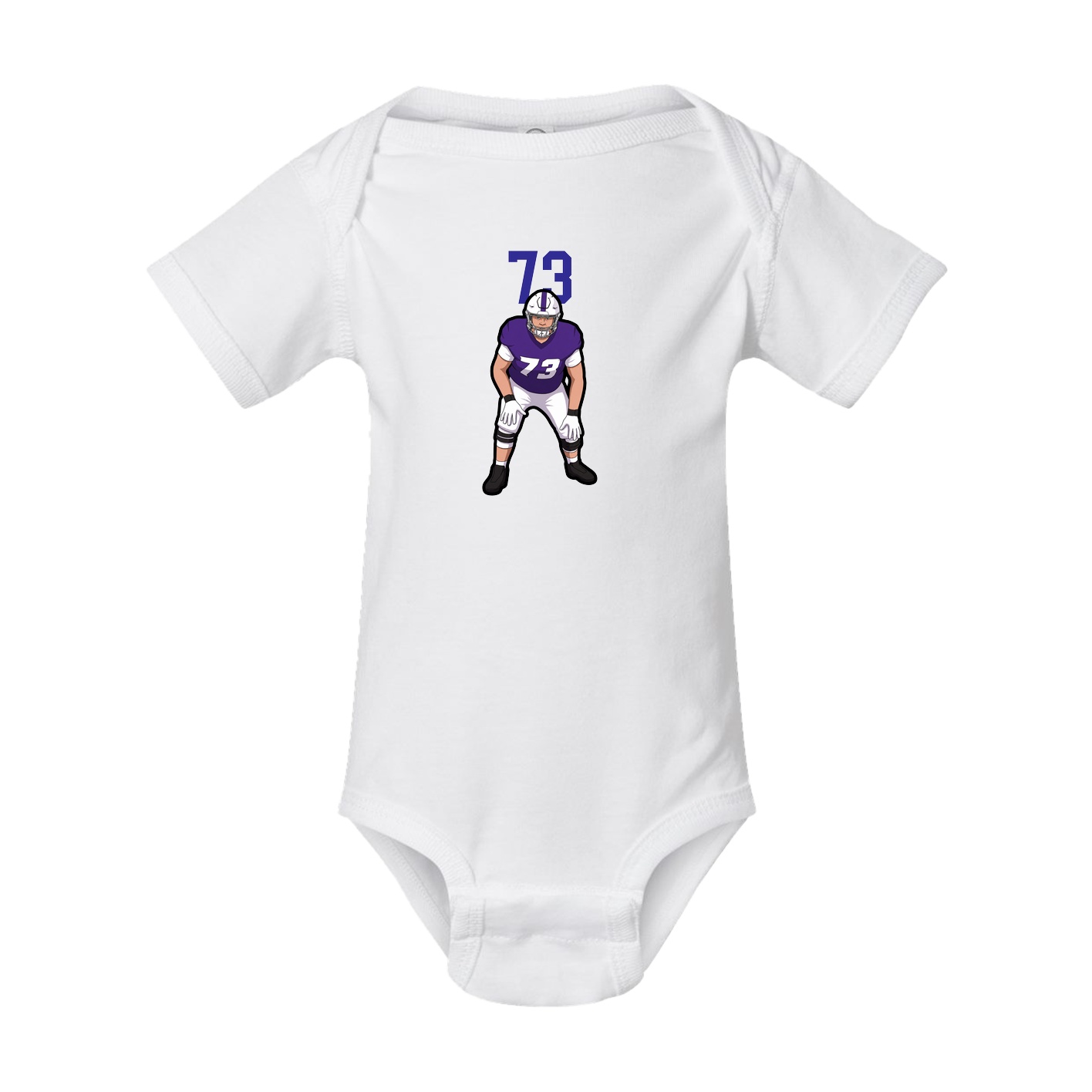 Baby Onesie — Number Top in White