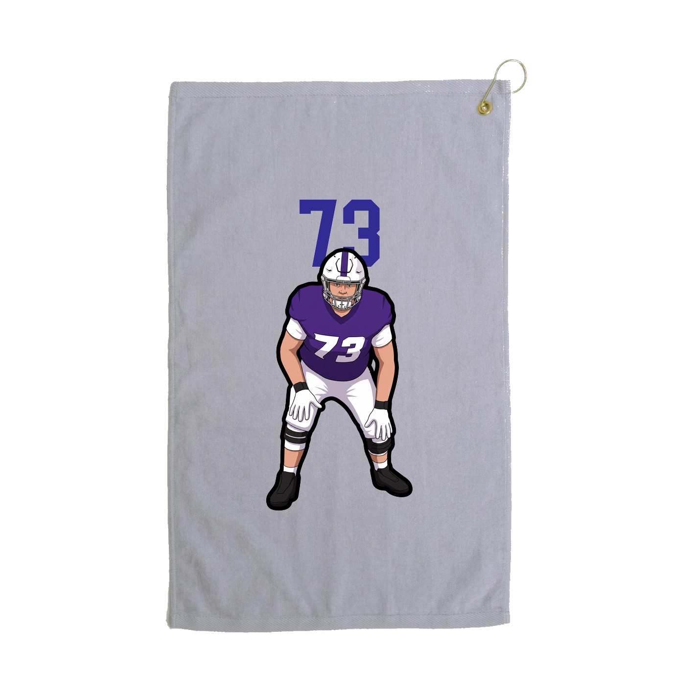 Golf Towel — Number Top in Grey