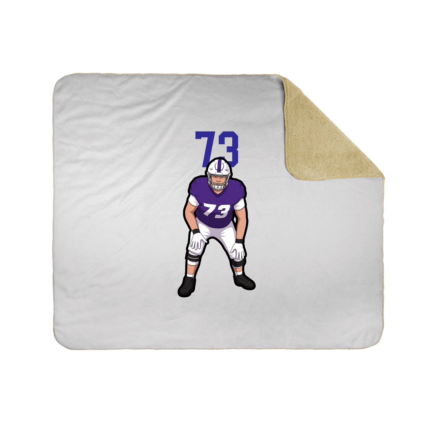 Throw Blanket — Number Top in White