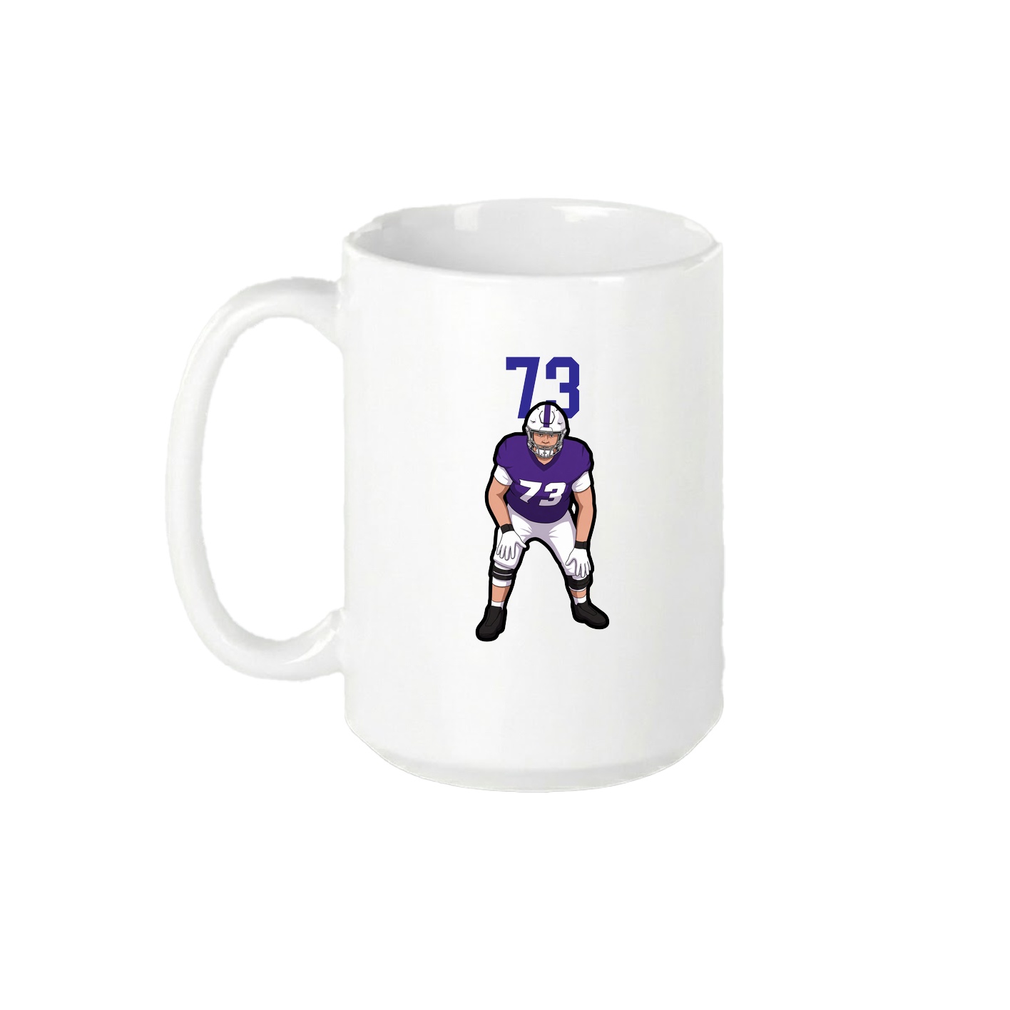 15oz Coffee Mug — Number Top in White