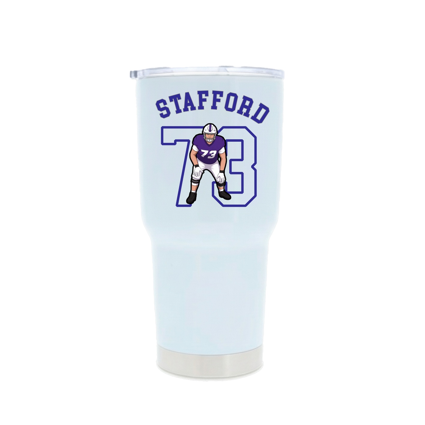 30oz Stainless Steel Tumbler — Shirsey Arch in White