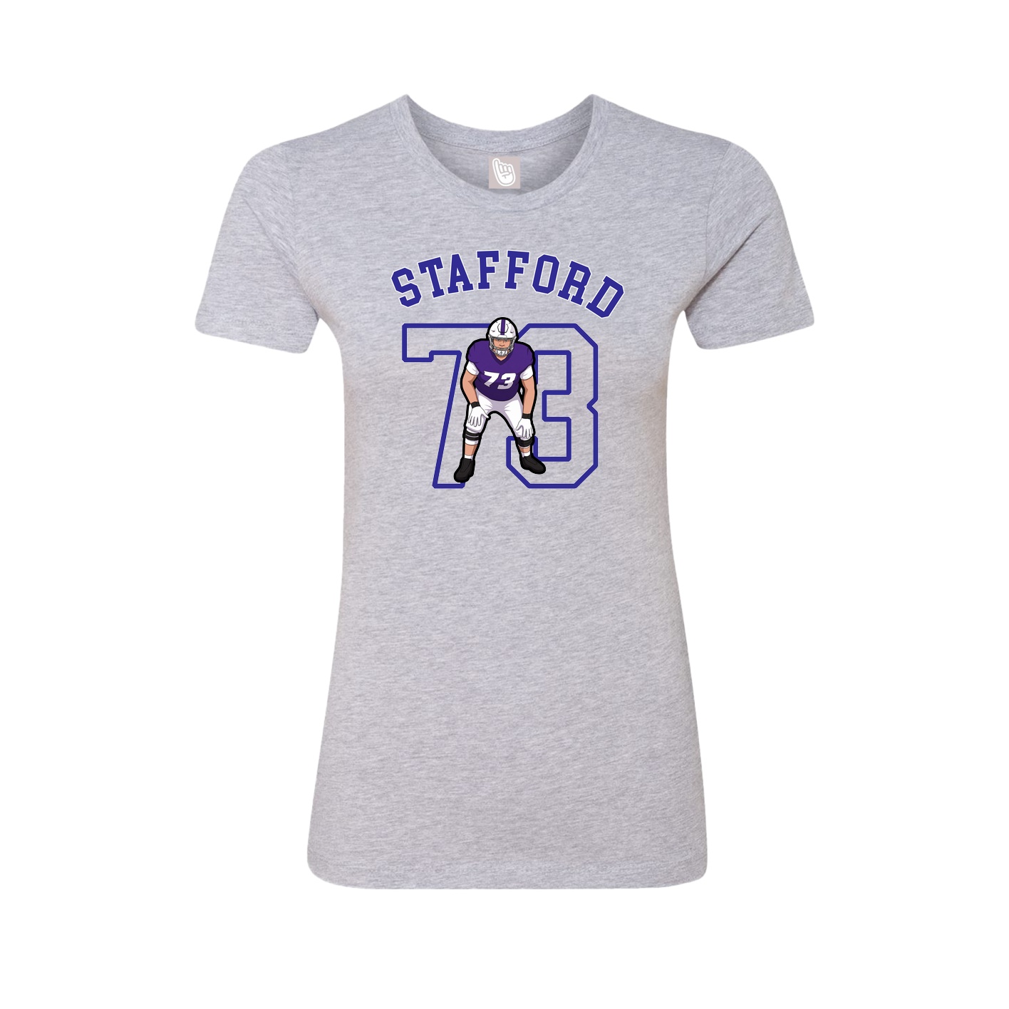 Fitted Women's Tee — Shirsey Arch in Grey