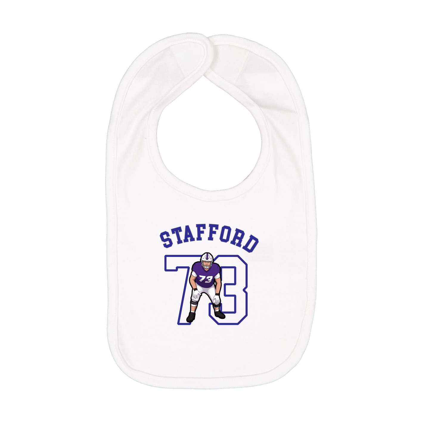 Infant Bib — Shirsey Arch in White