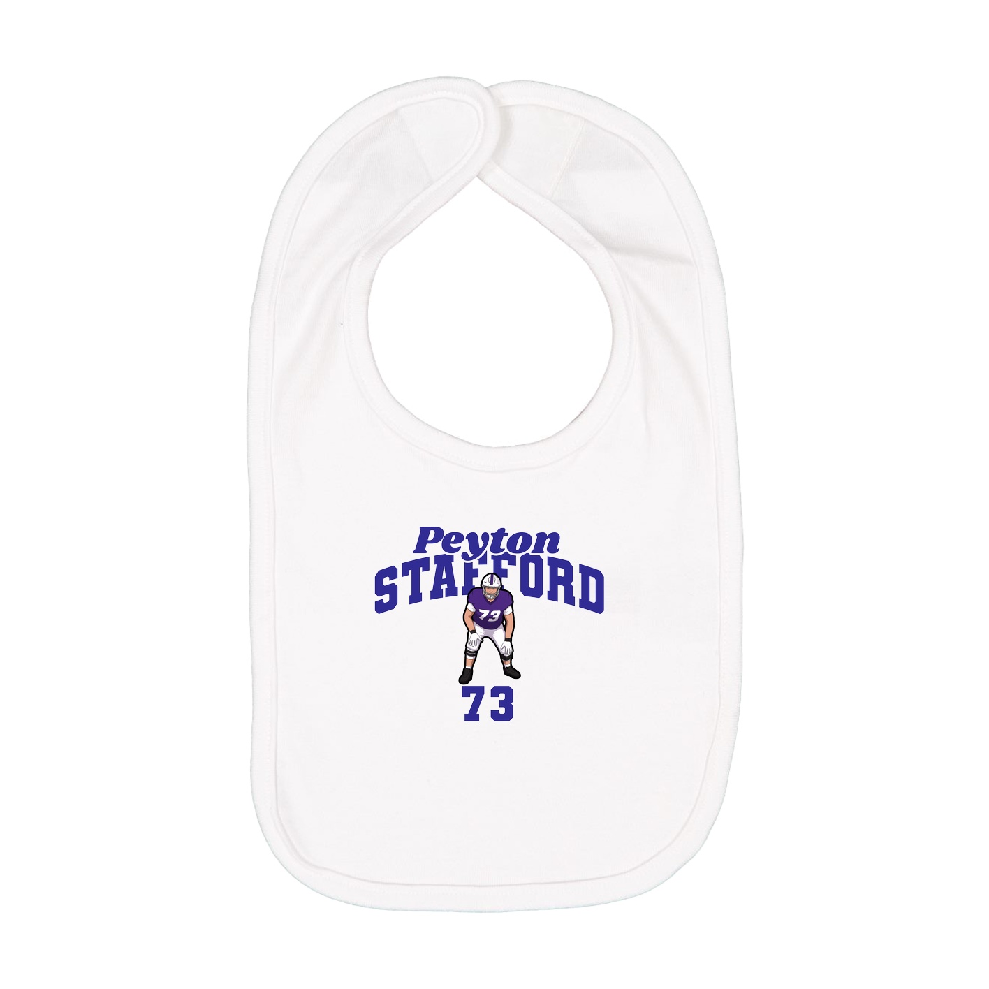 Infant Bib — Signature Arch in White