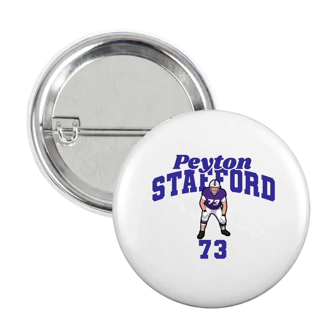 Game Day Button — Signature Arch in White