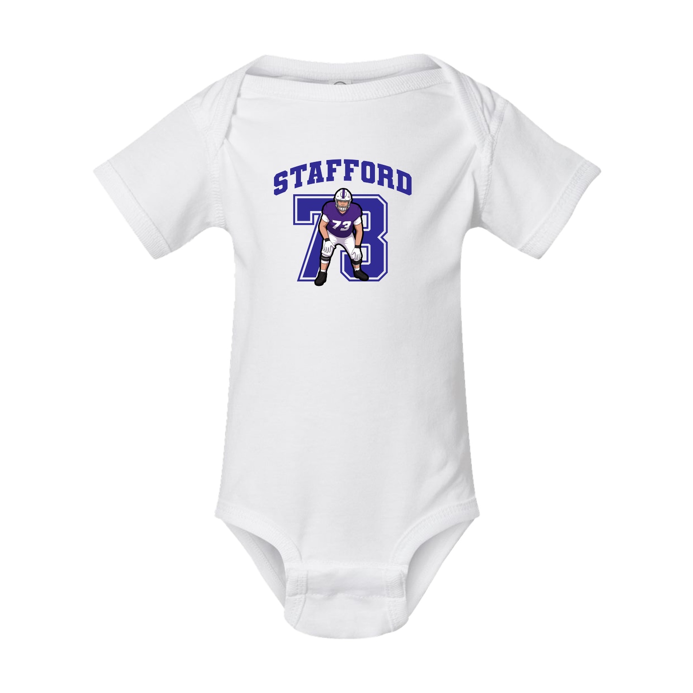 Baby Onesie — Number in White