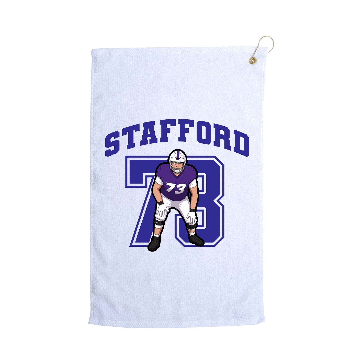 Golf Towel — Number in White