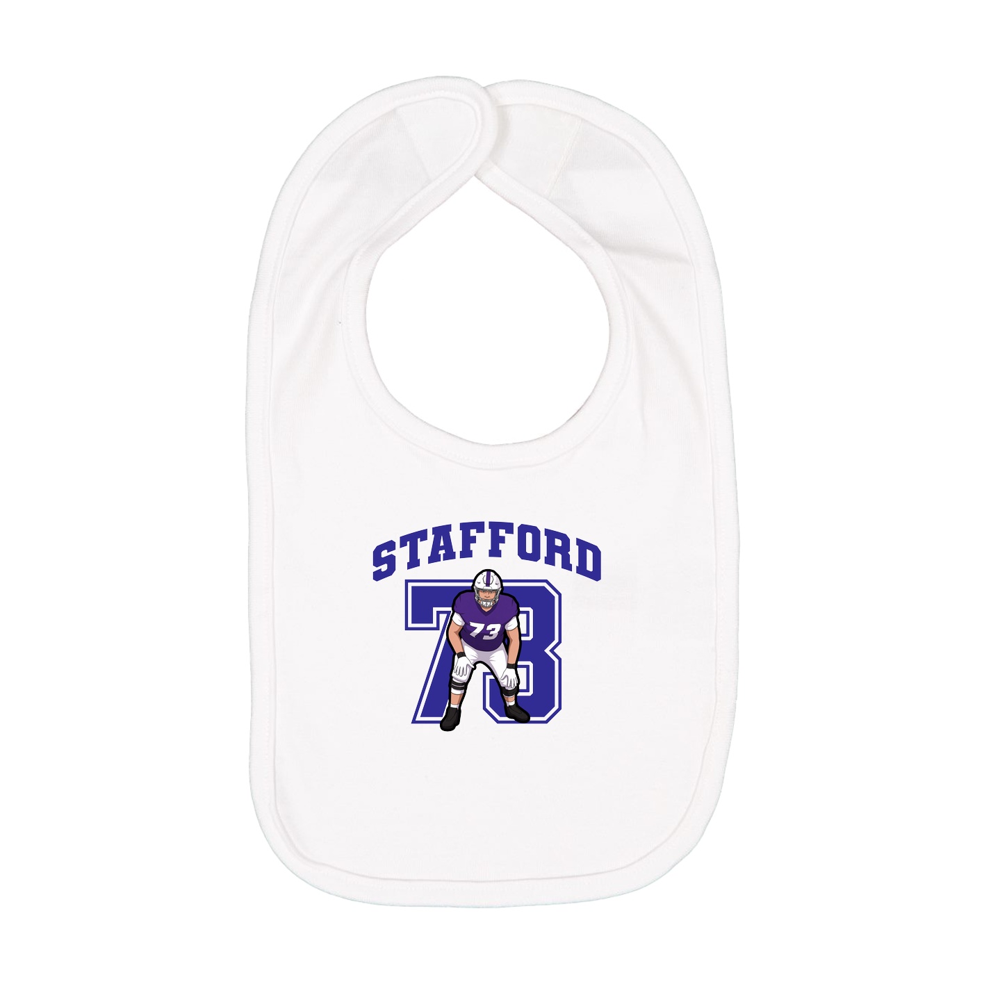Infant Bib — Number in White