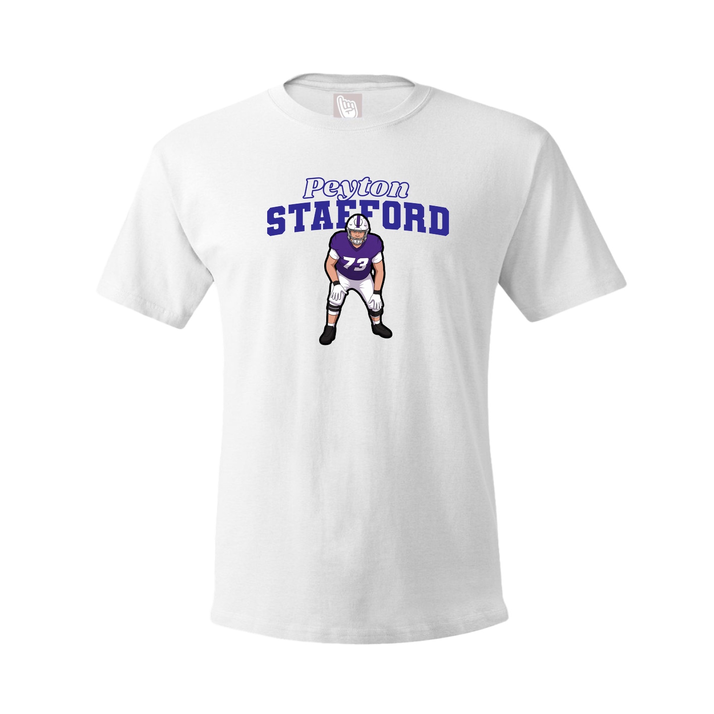 Youth Tee — Name Arch in White