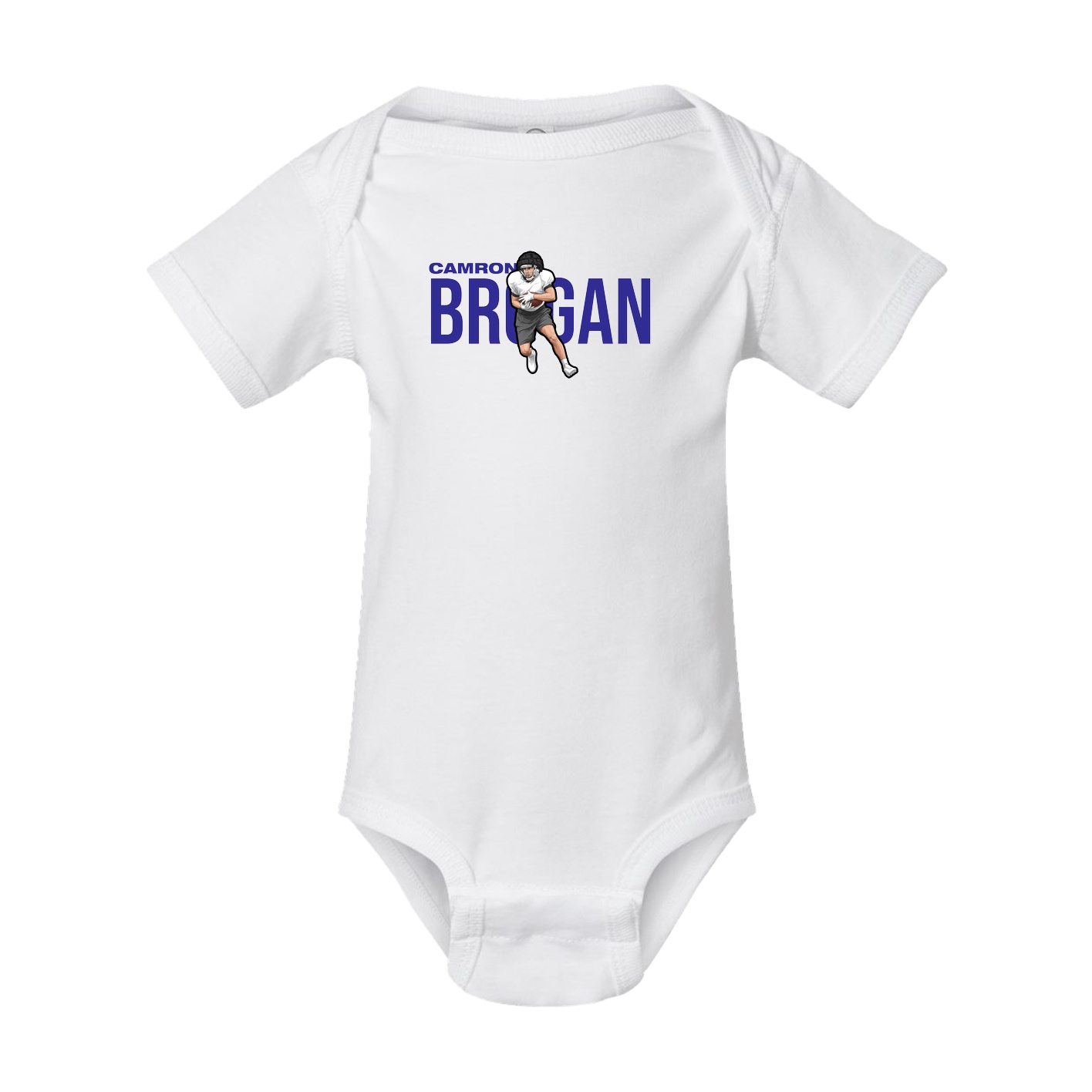 Baby Onesie — Player Name in White