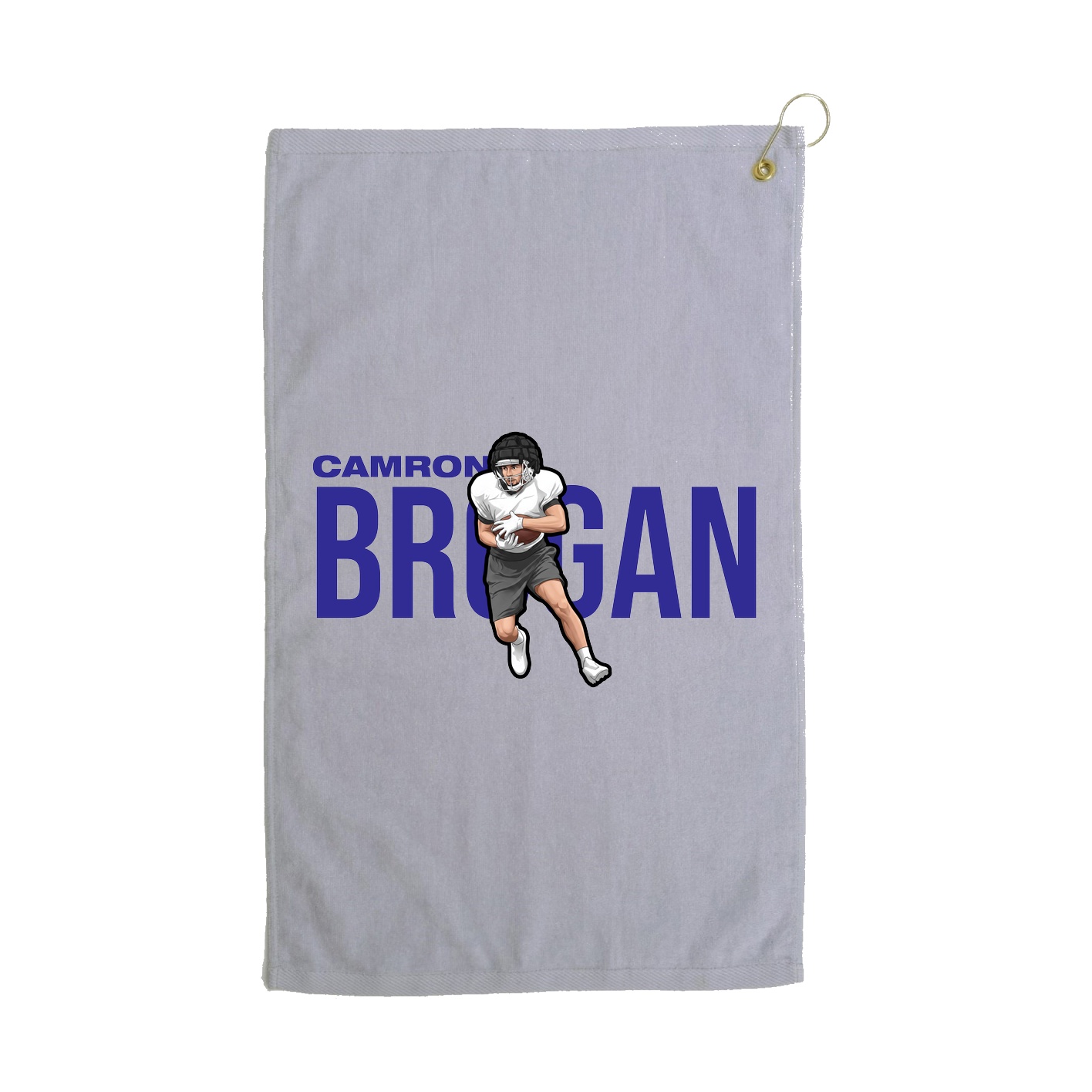 Golf Towel — Player Name in Grey