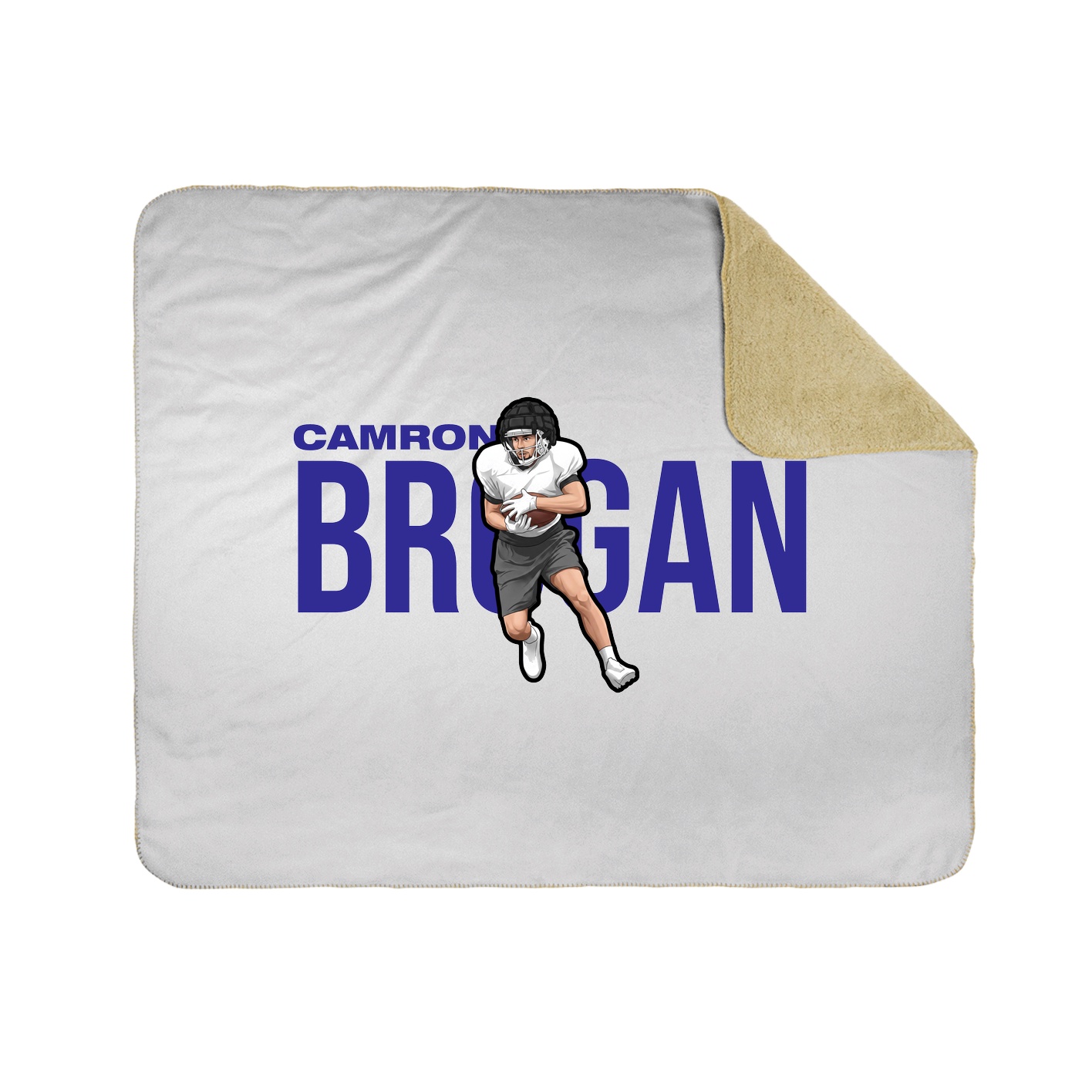 Throw Blanket — Player Name in White