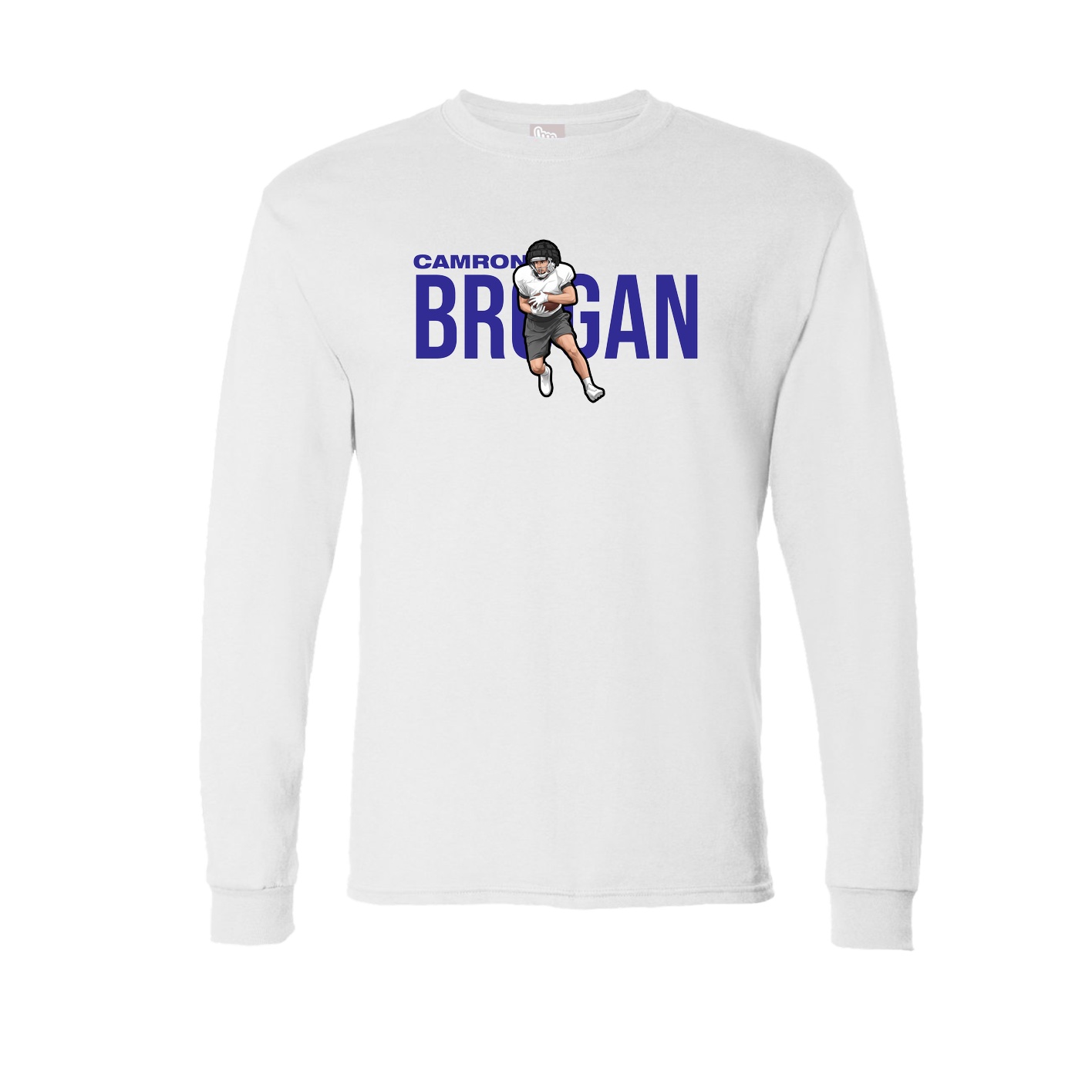 Long Sleeve Tee — Player Name in White