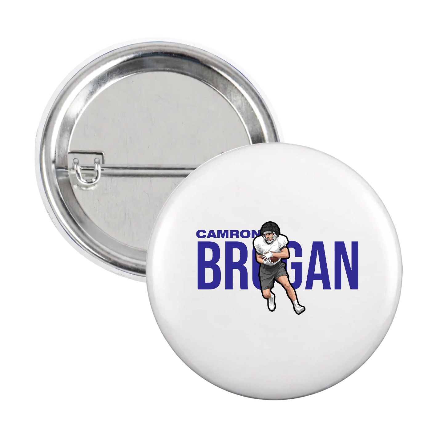 Game Day Button — Player Name in White