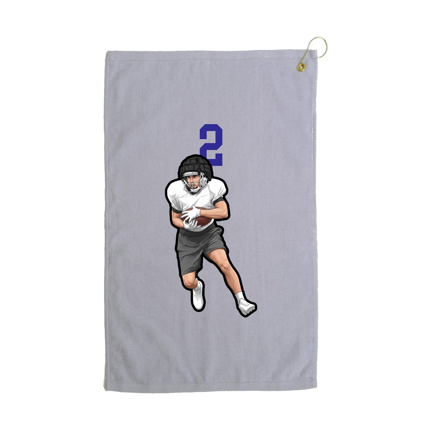 Golf Towel — Number Top in Grey