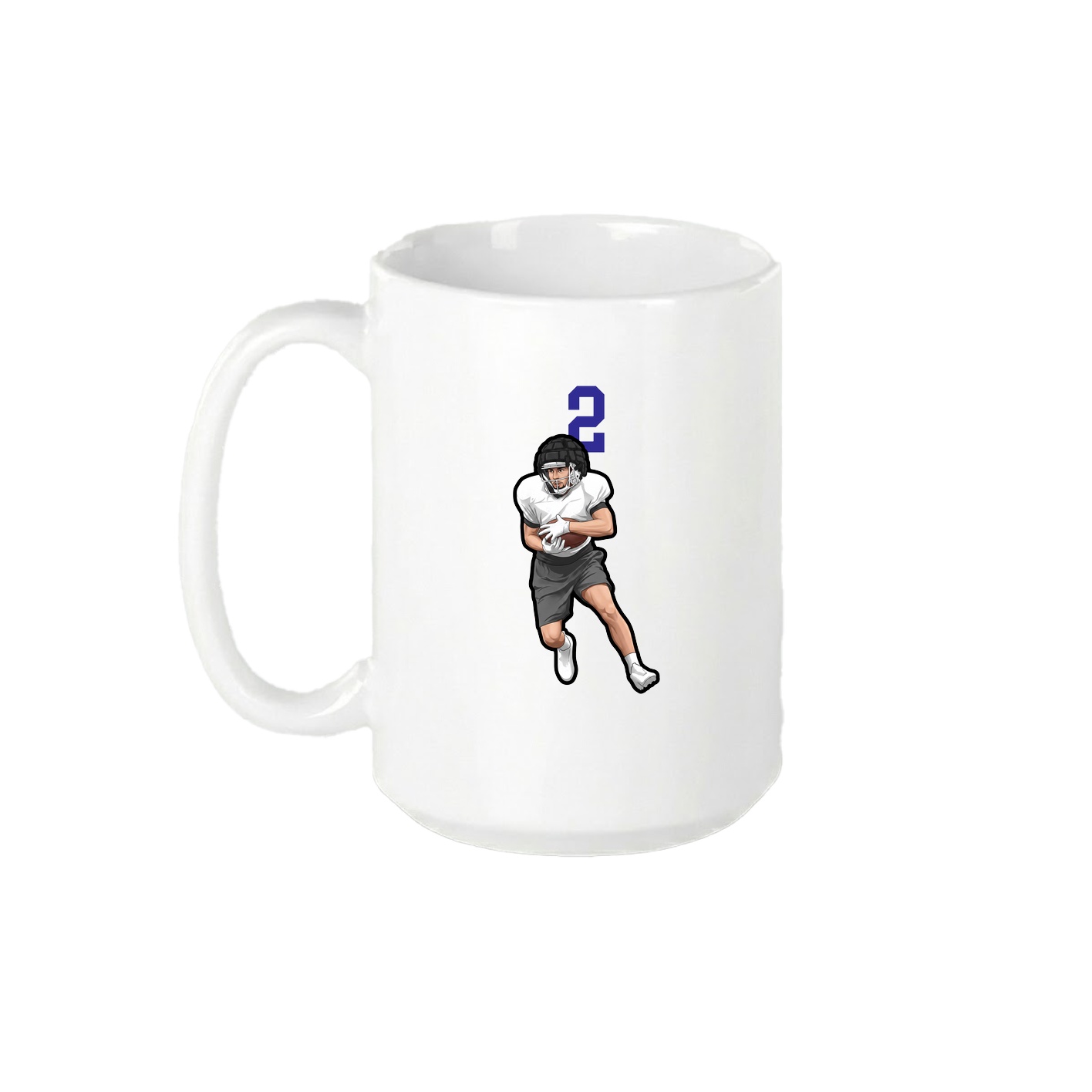 15oz Coffee Mug — Number Top in White