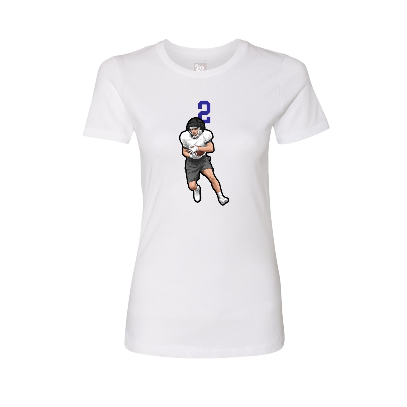 Fitted Women's Tee — Number Top in White