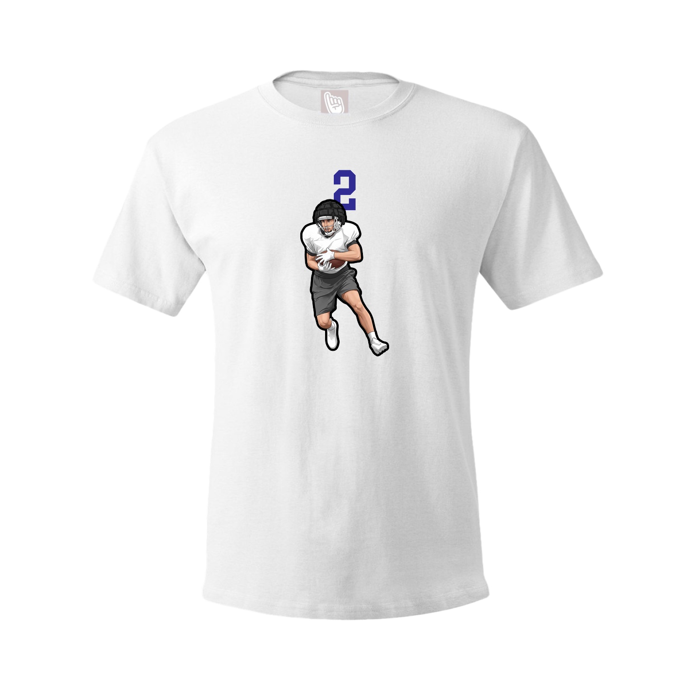 Youth Tee — Number Top in White