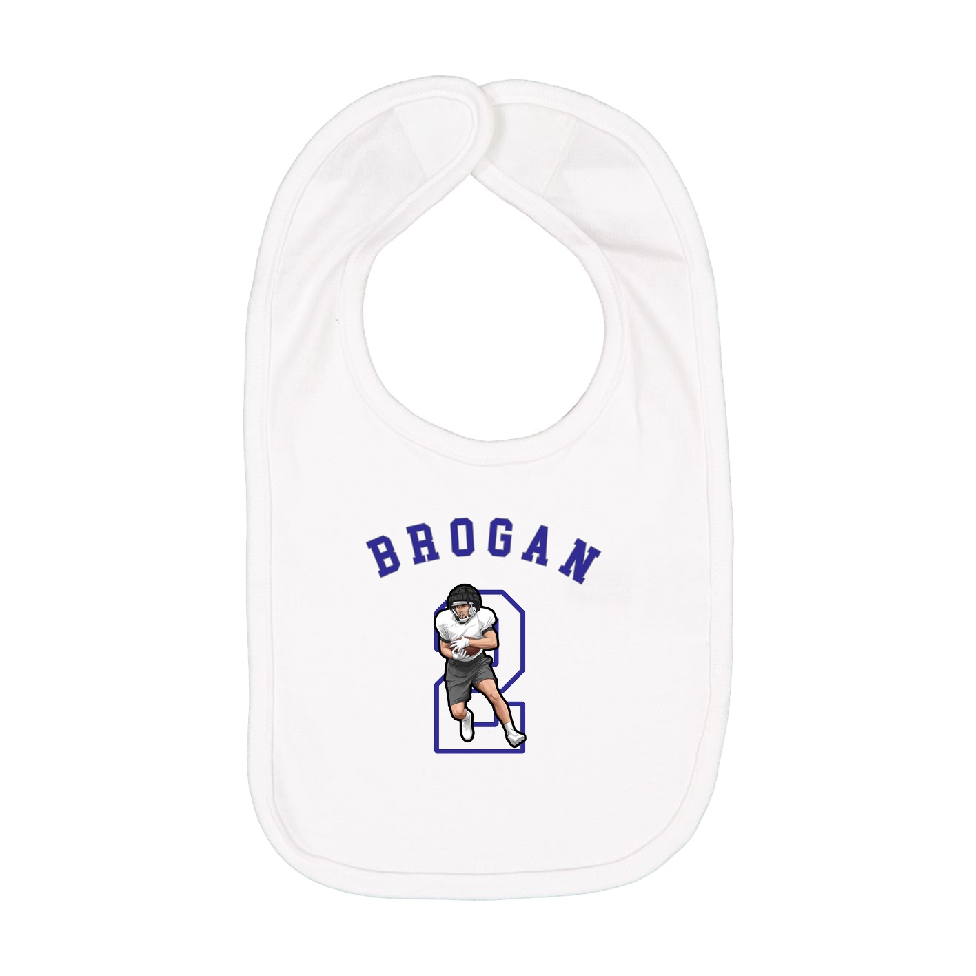 Infant Bib — Shirsey Arch in White
