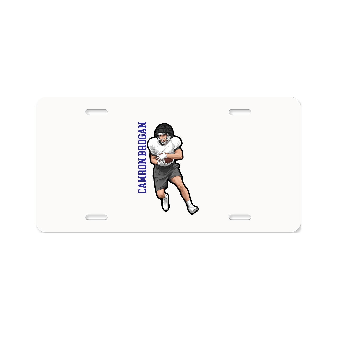 License Plate — Name Vertical in Classic