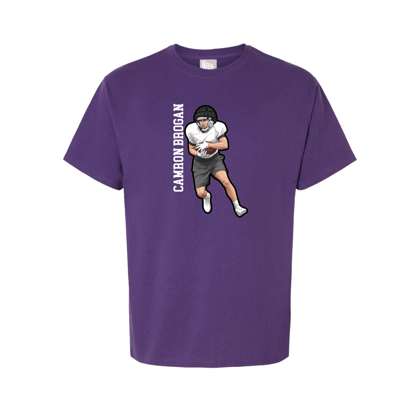 Tee — Name Vertical in Purple