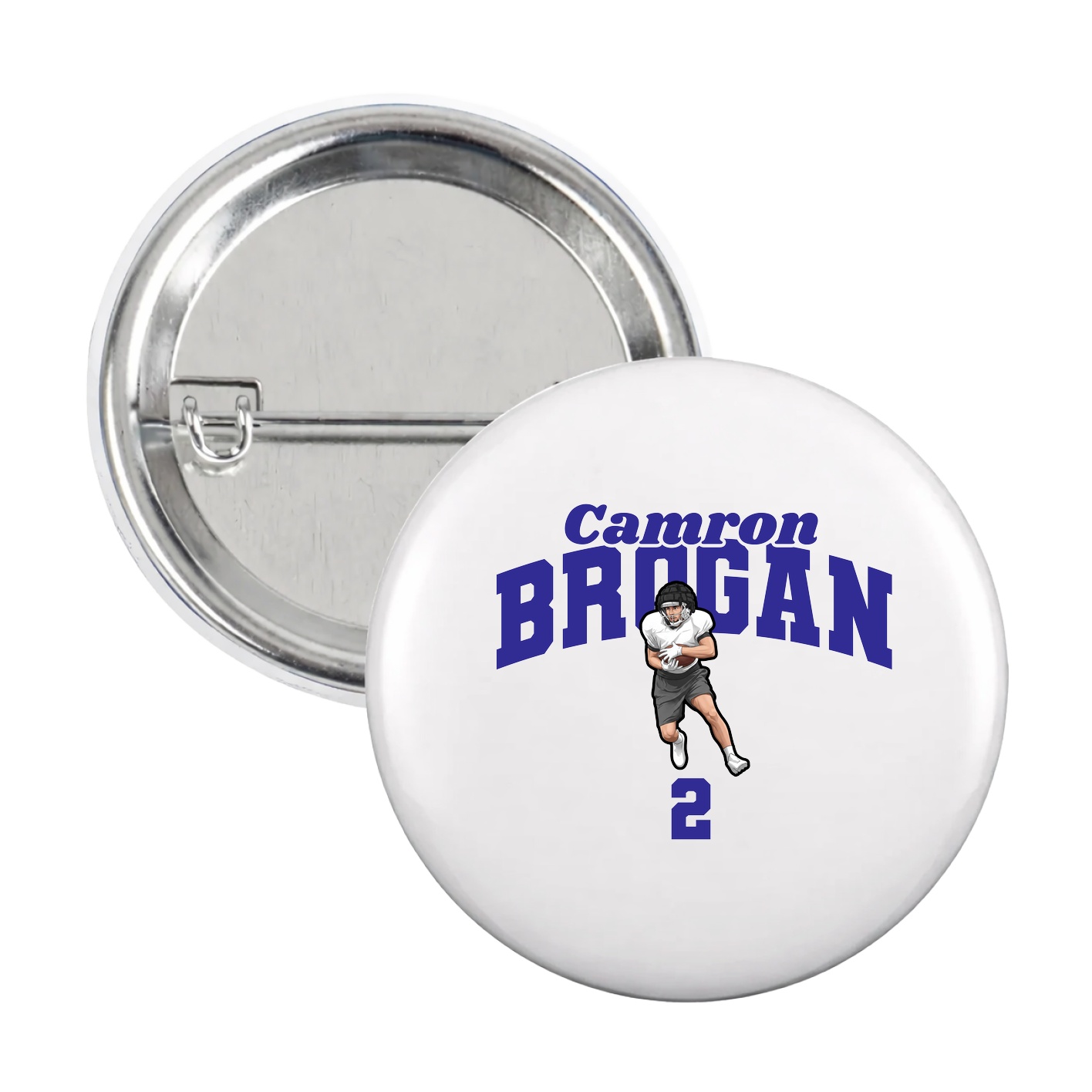 Game Day Button — Signature Arch in White